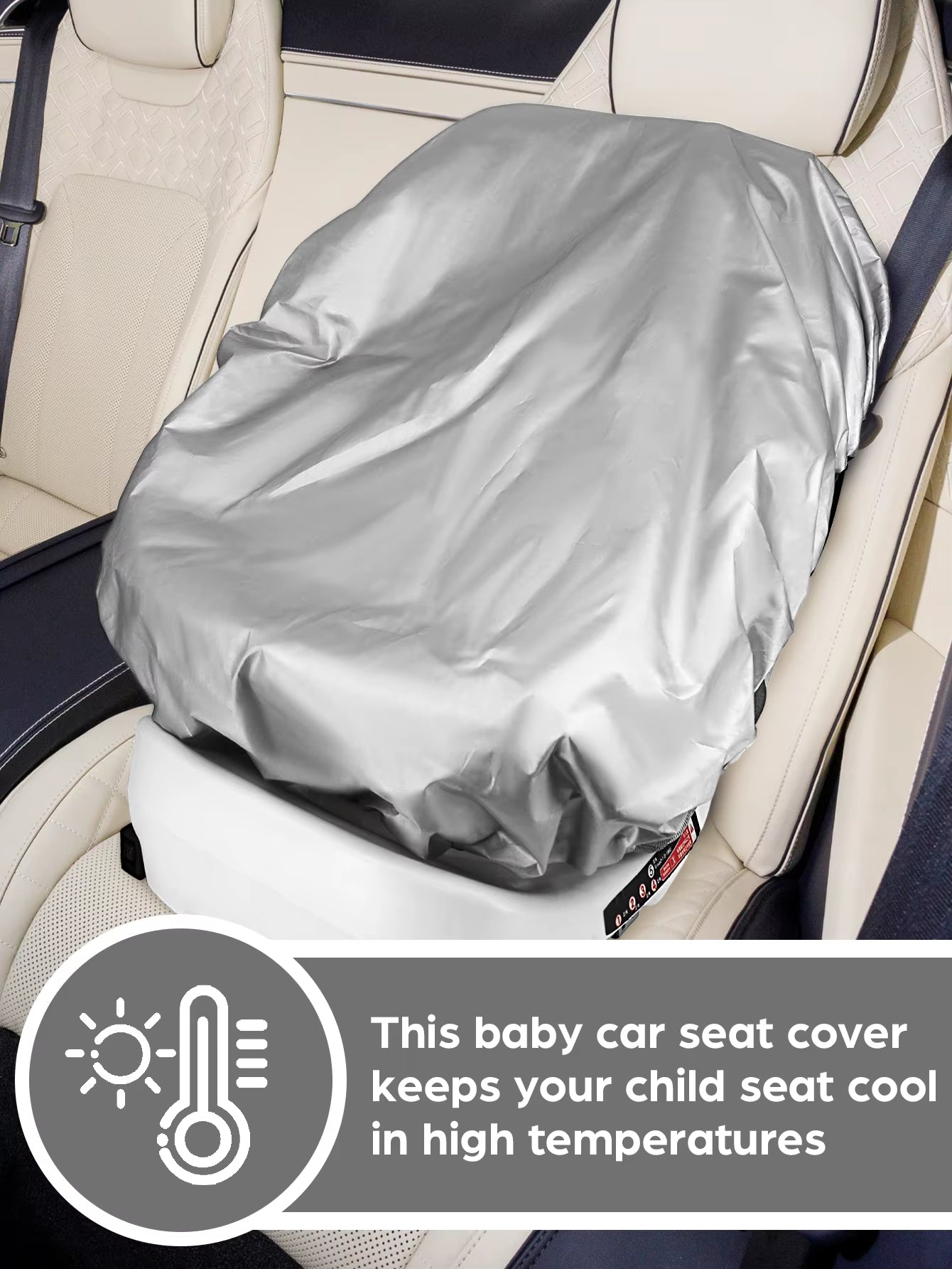 1PC Baby Car Seat Sun Shade Cover Blocks Out Heat & Sun UV Covers Universal Baby Travel Accessories